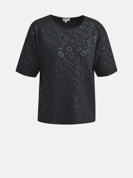 MILANO ITALY Damen Kurzarmpullover, schwarz von MILANO ITALY