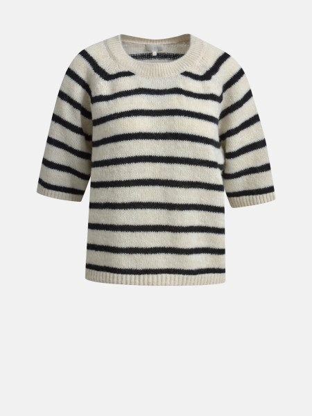 MILANO ITALY Damen Kurzarmpullover, schwarz von MILANO ITALY