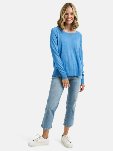 MILANO ITALY Damen Pullover, blau von MILANO ITALY