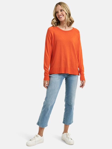 MILANO ITALY Damen Pullover, orange von MILANO ITALY