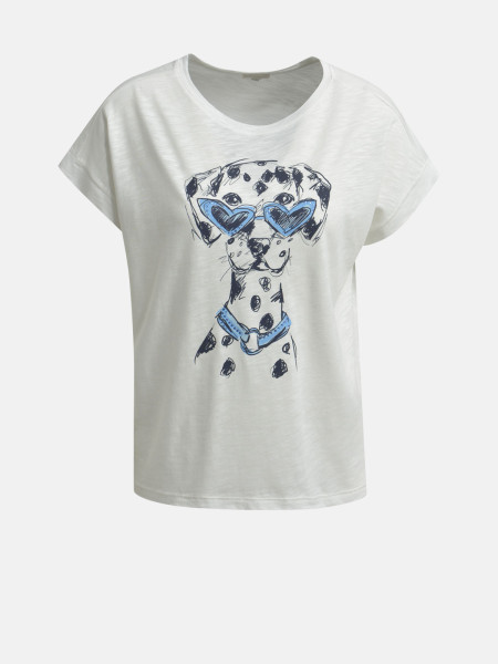 MILANO ITALY Damen T-Shirt, creme von MILANO ITALY