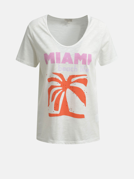 MILANO ITALY Damen T-Shirt, creme von MILANO ITALY