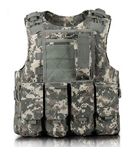 MILASIA Kinder Armee Multi Terrain Camouflage Assault Weste (ACU Tarnung über 145cm) von MILASIA
