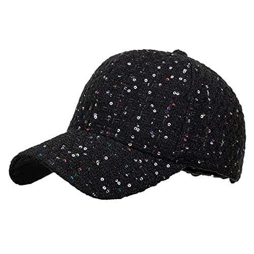 Baseballmütze mit Glitzerpailletten Elastisch Snapback Damen Herren Kappe Baseball Cap Mütze mit Pailletten Schirmmütze Atmungsaktiv Hüte Trucker Cap Baseballmütze mit Glitzerpailletten Elastisch Snapback Damen Herren Kappe Baseball Cap Mütze mit Pailletten Schirmmütze Atmungsaktiv Hüte Trucker Cap von MILAX