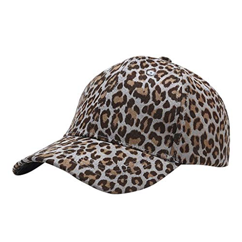 Damen Leoparden Muster Baseball Kappe Cap UV Sonnenhut Coole Mütze Sport Einstellbare Kappe Mütze für Outdoor Aktivitäten Baseballmütze von MILAX