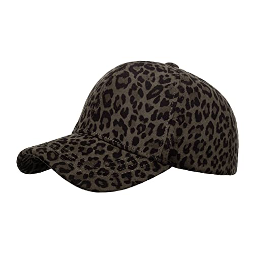 Damen Leoparden Muster Baseball Kappe Cap UV Sonnenhut Coole Mütze Sport Einstellbare Kappe Mütze für Outdoor Aktivitäten Baseballmütze von MILAX