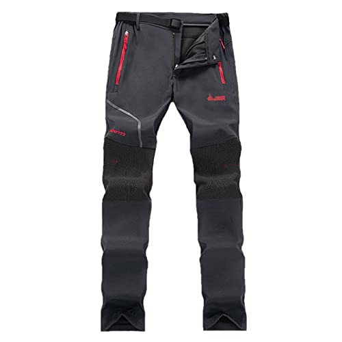 Herren Softshellhose Wanderhose Wasserdicht Outdoorhose Winddicht Warm Gefüttert Skihose Snowboardhose Winter Trekkinghose Outdoor Softshell von MILAX