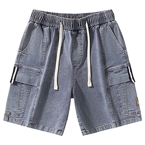 Jeans Shorts Herren Kurz Men's Designer Jeans Shorts Men's Stretch Jeans Shorts Summer Shorts Destroyed Denim Denim Men's Cargo Bermuda Shorts von MILAX