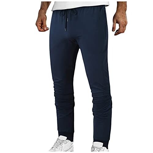 Jogginghose Herren Baumwolle Plus Samt Jogging Hose Mittlerer Taille Trainingshose Männer Sporthose Lang Freizeithose Jungen Jogger Slim Fit Sweatpants von MILAX