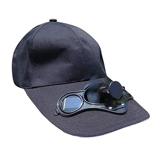 Kappe mit Ventilator Baseball Cap Sommer Outdoor Solar Sonnenenergie Hut Kappe Kühler Lüfter Ventilator Baseball Cap Sonnenschutz Kappe von MILAX