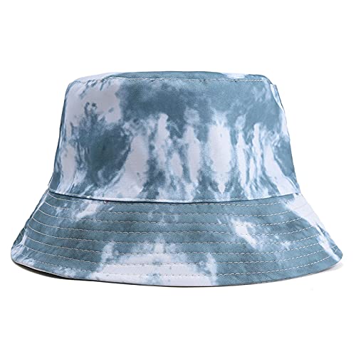 MILAX Fischerhut Batik Anglerhut Sonnenhut für Damen Mädchen Strandhut Fishermütze Sommerhut Draussenhut Faltbarer Regenbogen Bucket Hut von MILAX