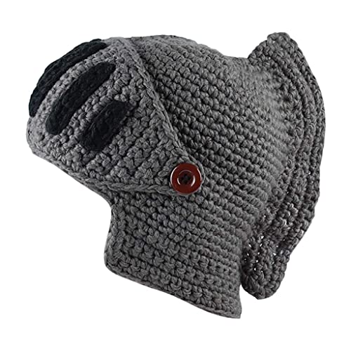 Winter Warme Beanie Mütze Mask Hat Römischen Gladiator Ritter Winter Strickmütze Warme Beanie Unisex Skimaske Cap Design Ritterhelm Strickmütze von MILAX
