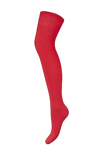 MILENA Overknee-Oberschenkelstrümpfe für Damen vielseitige, bequeme und modische Strümpfe zum Wärmen Ihrer Beine – perfekt für den Alltag, die Arbeit, Cosplay und Sport. Mehrere Farben, Rot von MILENA PEŁNA SWOBODA RUCHU