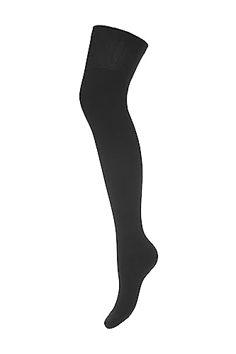 MILENA Overknee-Oberschenkelstrümpfe für Damen vielseitige, bequeme und modische Strümpfe zum Wärmen Ihrer Beine – perfekt für den Alltag, die Arbeit, Cosplay und Sport. Mehrere Farben, Schwarz von MILENA PEŁNA SWOBODA RUCHU