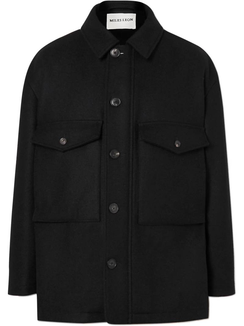 MILES LEON - Bonsai Melton Wool Jacket - Men - Black - M von MILES LEON