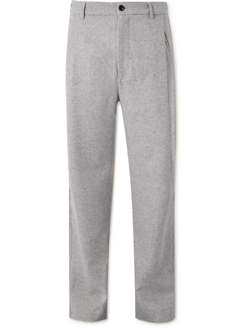MILES LEON - Straight-Leg Pleated Wool and Cashmere-Blend Trousers - Men - Gray - 36 von MILES LEON