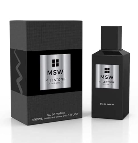 MILESTONE MSW Men Long Lasting Eau de Parfum 100 ml – Premium-Duft für Männer, eleganter und erfrischender Duft, perfekt für den täglichen Gebrauch, anspruchsvolles und belebendes Aroma von MILESTONE PERFUMES