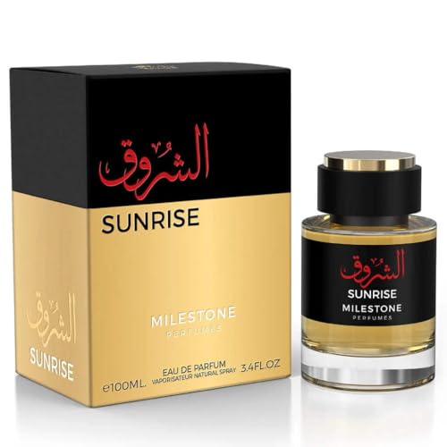 MILESTONE Perfumes Sunrise Uni Eau de Parfum 100 ml – langanhaltender Duft für Männer und Frauen, eleganter und erfrischender Duft für den täglichen Gebrauch und besondere Anlässe von MILESTONE PERFUMES