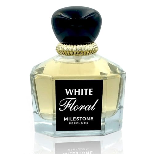 MILESTONE Perfumes White Floral Damenduft, langanhaltend, Eau de Parfum, 100 ml, eleganter und frischer Blumenduft für selbstbewusste Frauen, perfekt für den täglichen Gebrauch und besondere Anlässe von MILESTONE PERFUMES