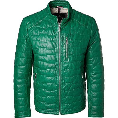 MILESTONE Anzio with Punch Herren Lederjacke (48, Grün) von MILESTONE