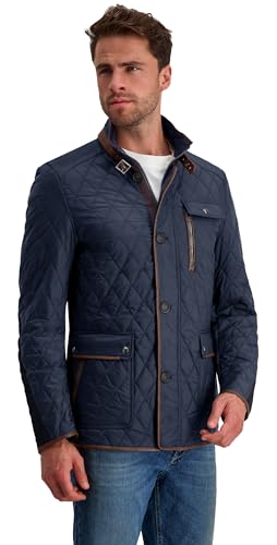 MILESTONE Herren Jacke Leonido Übergangsjacke Rautenmuster Navy (56) von MILESTONE