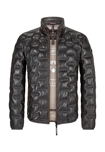 MILESTONE MS-Aversa Herren Lederjacke (as3, numeric, numeric_50, regular, regular, Anthrazit, 50) von MILESTONE