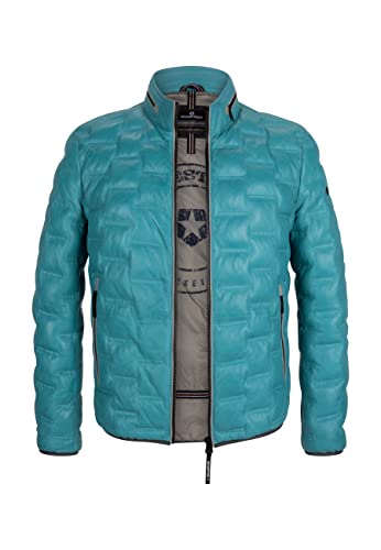 MILESTONE MS-Aversa Herren Lederjacke (as3, numeric, numeric_52, regular, regular, Türkis) von MILESTONE