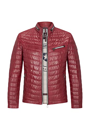 MILESTONE MS-Damiano Herren Lederjacke (as3, numeric, numeric_52, regular, regular, Kirschrot) von MILESTONE