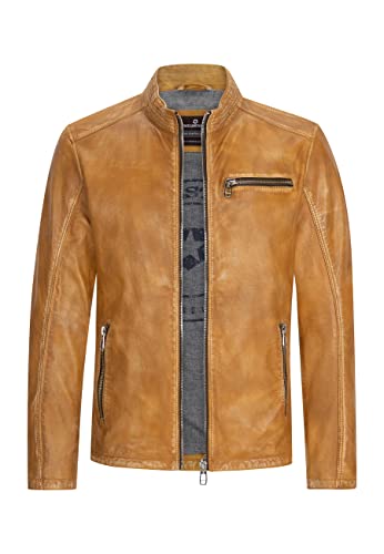 MILESTONE MS-Monza Herren Lederjacke (DE/NL/SE/PL, Numerisch, 54, Regular, Regular, hell-cognac) von MILESTONE