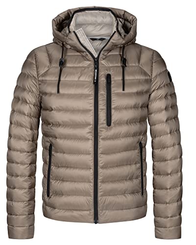 Milestone MS-Tyson Herren Daunenjacke mit Kapuze (as3, numeric, numeric_54, regular, , Taupe, 54) von MILESTONE