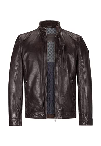 MILESTONE Pepino Herren Lederjacke (as3, numeric, numeric_48, regular, regular, Braun) von MILESTONE