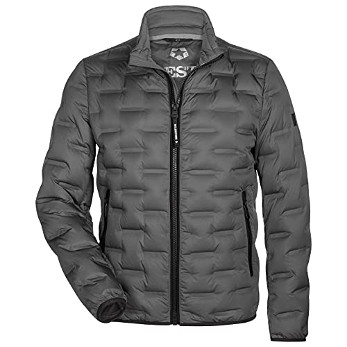 MILESTONE Salvio Herren Daunenjacke in Stepp-Optik (48, Grau) von MILESTONE