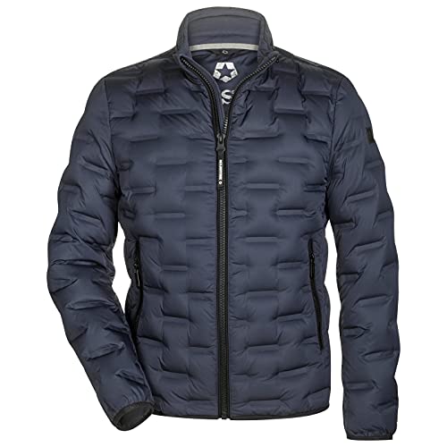MILESTONE Salvio Herren Daunenjacke in Stepp-Optik (50, Blau) von MILESTONE