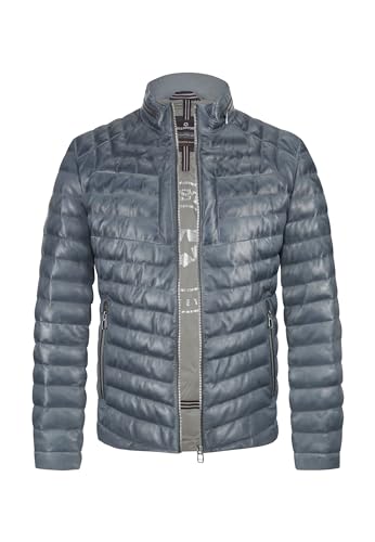 MILESTONE gesteppte Herren Lederjacke aus Lammleder (DE/NL/SE/PL, Numerisch, 54, Regular, Regular, Mittelblau) von MILESTONE