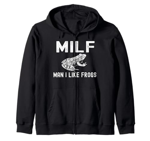 Milf Man, ich mag Frösche, Lustiger Witz über Froschliebhaber, Amphibienpapa Kapuzenjacke Milf Man, ich mag Frösche, Lustiger Witz über Froschliebhaber, Amphibienpapa Kapuzenjacke von MILF Man I Like Frogs Funny Love Frogs Dad Joke