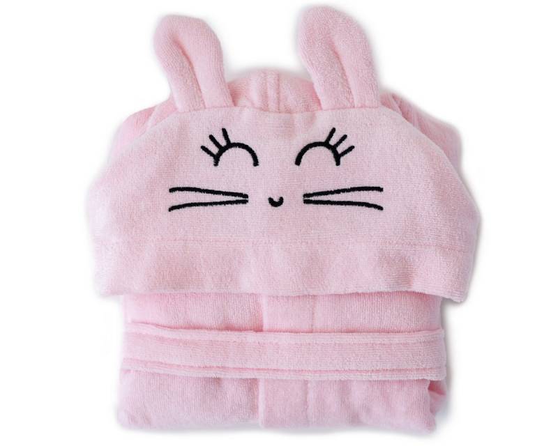 MILK&MOO Babybademantel Milk&Moo Chancin Kinder Samt Bademantel mit Kapuz von MILK&MOO