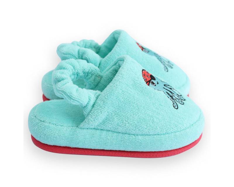 MILK&MOO Milk&Moo Sailor Octopus Kinder Hausschuhe 4-5 Jahre alt, türkis Hausschuh von MILK&MOO