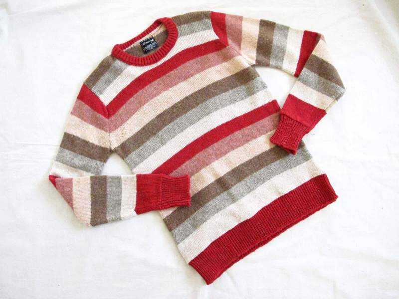 Vintage 80Er Jahre Gestreifter Pullover Aus Wollgemisch - Jc Penney Knit von MILKTEETHS
