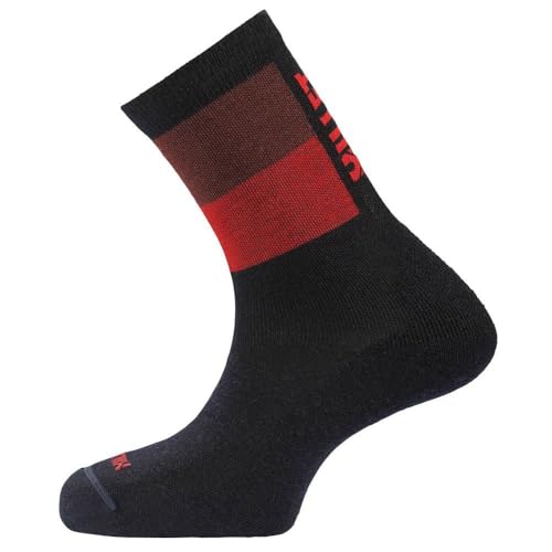 MILLET Unisex Seneca Mid Socks Wandersocken, Rot (neues Logo), 43 von MILLET