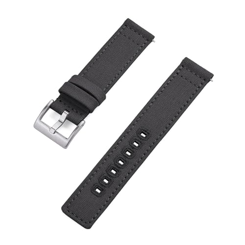 MILNBJK Jeniko 20mm 22mm Nylon Canvas Handgelenk Band Männer Frauen Wasserdichte Armband Gürtel For Omega Uhr Strap (Color : Grey Silver, Size : 20mm) von MILNBJK