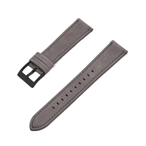 MILNBJK Jeniko Echtes Leder-Uhrenarmband 20 Mm 22 Mm Schnellverschluss-Uhrenarmbänder For Armband-Uhrenzubehör (Color : Grey Black, Size : 20mm) von MILNBJK