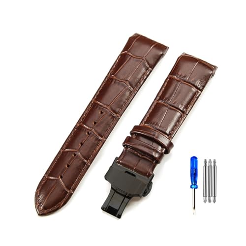 MILNBJK Jeniko Kuh-echtes Leder-Uhrenarmband, Kompatibel Mit Tissot T035 Couturier Men Arc Interface T035410 T035617 T035627 T035614 T035439 T035407(Color:Brown-black-B1,Size:23mm) von MILNBJK