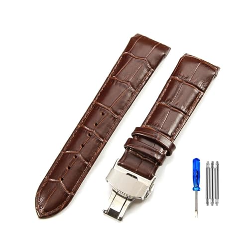 MILNBJK Jeniko Kuh-echtes Leder-Uhrenarmband, Kompatibel Mit Tissot T035 Couturier Men Arc Interface T035410 T035617 T035627 T035614 T035439 T035407(Color:Brown-steel-B1,Size:22mm) von MILNBJK