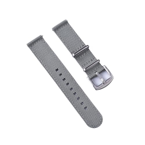MILNBJK Jeniko Nylon-Uhrenarmband 18 Mm 20 Mm 22 Mm Armband Schnellverschluss-Armband For Uhrenarmband (Color : Gray, Size : 20mm) von MILNBJK