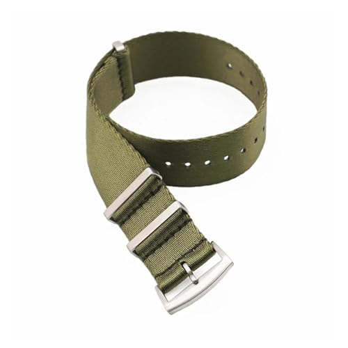 MILNBJK Jeniko Nylonband 20mm 22mm Sicherheitsgurt Armband Gürtel Ersatz Herren Damen Uhrenzubehör (Color : Army Green, Size : 20mm) von MILNBJK