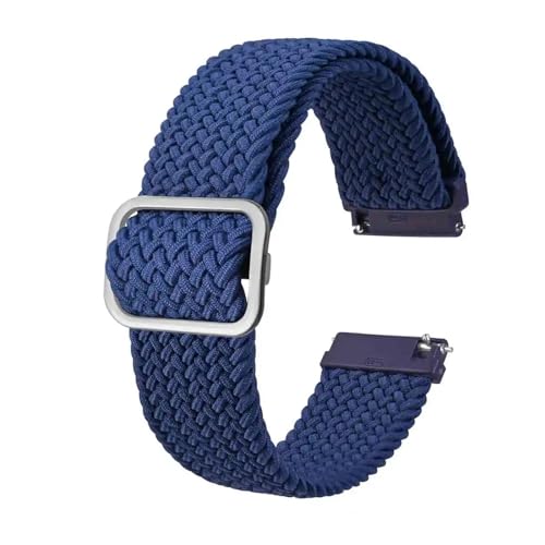 MILNBJK Jeniko Premium-Nylon-Uhrenarmband For Herren Und Damen, Uhrenzubehör Mit Werkzeug Und Edelstahl-Schnalle, 18 Mm, 19 Mm, 20 Mm, 22 Mm (Color : Blue-A, Size : 19mm) von MILNBJK