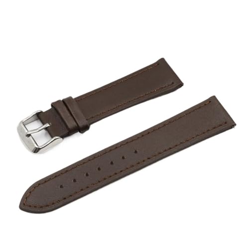 MILNBJK Jeniko Retro-Uhrenarmband, 18 Mm, 20 Mm, 22 Mm, 24 Mm, Leder-Uhrenarmbänder, Grau, Schwarz, Braun, Blau, For Herren-Uhrenzubehör(Color:Coffee,Size:18mm) von MILNBJK