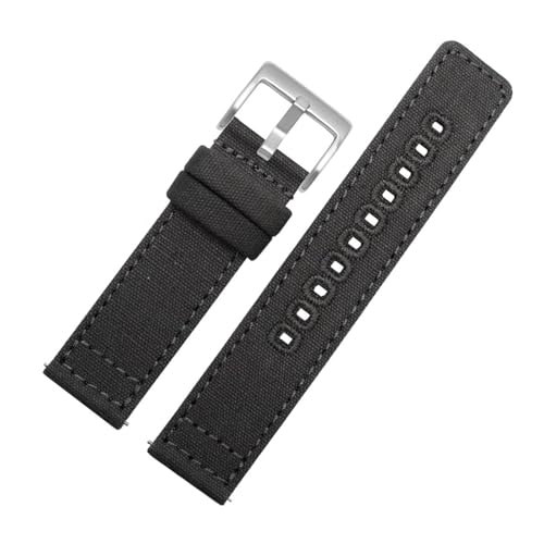 MILNBJK Jeniko Schnellverschluss-Armband Aus Segeltuch, 18 Mm, 20 Mm, 22 Mm, Nylon-Uhrenarmbänder, Ersatzarmband, Handgelenkband, Uhrenzubehör (Color : Gray 1, Size : 20mm) von MILNBJK