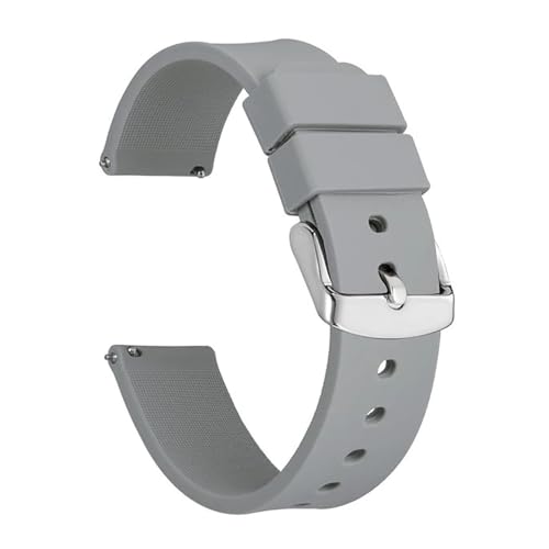 MILNBJK Jeniko Silikon-Uhrenarmbänder, 20 Mm, 22 Mm, Schnellverschluss, Planar-Grain-Gummi-Uhrenarmbänder (Color : Gray, Size : 22mm) von MILNBJK