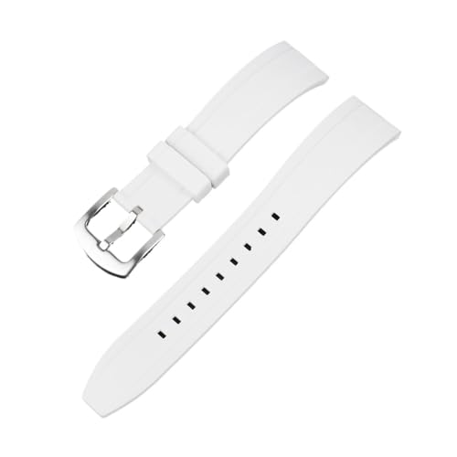 MILNBJK Jeniko Uhrenarmband 18 Mm 20 Mm 22 Mm 24 Mm Sportarmband Schwarz Grün Armband Mit Schnellverschluss-Federsteg (Color : White, Size : 20mm black buckle) von MILNBJK